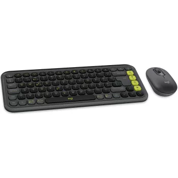Logitech POP ICON COMBO Zwitsers, grafiet/groen, Bluetooth, Zwitsers, 920-013275