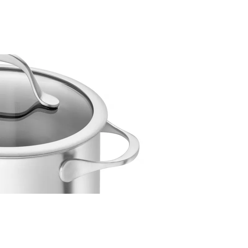 ZWILLING Essence 5-delige RVS kookgerei-set met glazen deksels