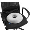 Drukkussen TIMAGO SUPPORT TIM opening — schuimzitkussen met middengat, 390×390×80 mm, grijs