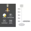 Beper P201UTP305 oplaadbare in hoogte verstelbare LED-lamp, staand en aan de wand te monteren, 2,3 W, dimbaar, wit