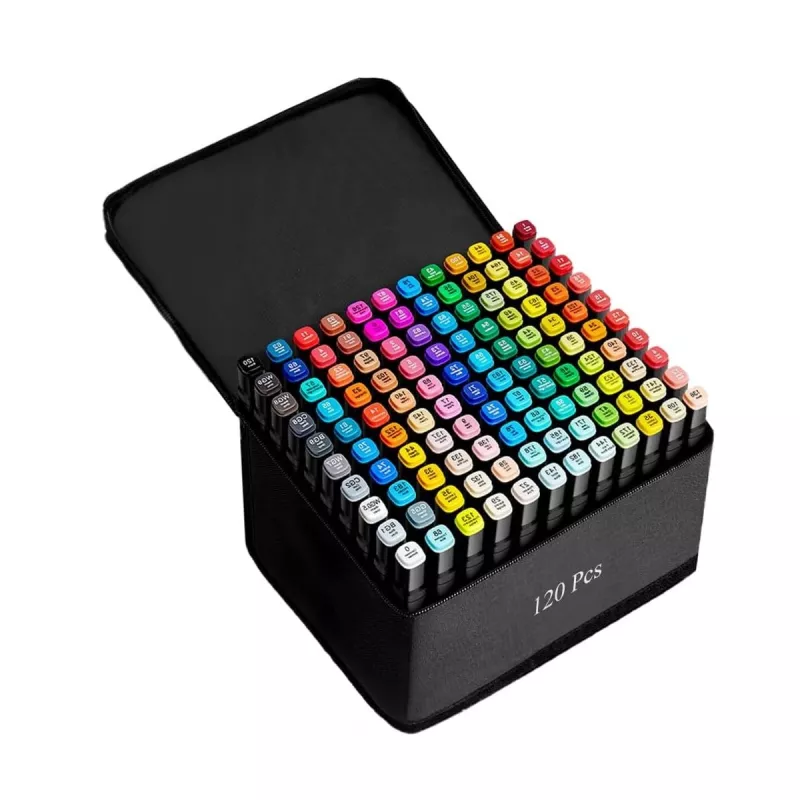 Alcoholmarker-set Extralink 120 kleuren dual-tips