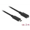 USB-kabel DeLOCK SuperSpeed USB 3.2 Gen 1 2 m USB-C zwart