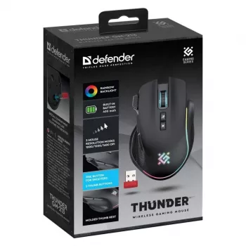 MUIS DEFENDER GM-213 THUNDER RF 1600dpi 8P ZWART