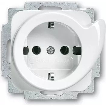 BUSCH JAEGER 2011-0-2605 - CEE 7/3 - 2P+E - wit - 250 V - 16 A - 71 mm