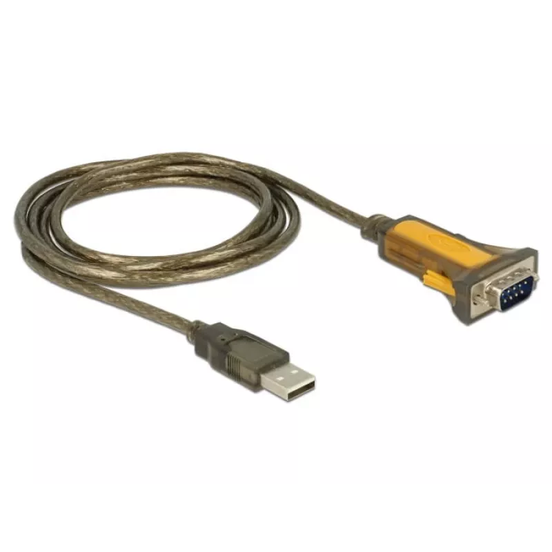 Seriële kabel DeLOCK 65840 USB Type-A DB-9 1,5 m zwart geel