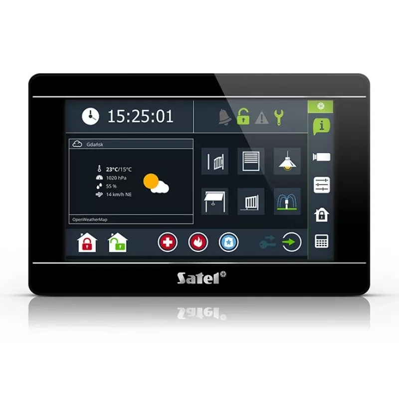 Touchscreen-bedieningspaneel SATEL INT-TSI-B 7-inch lcd-wandpaneel voor beveiligingssystemen