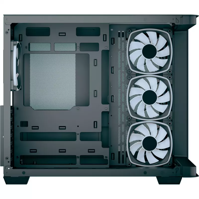 Tower-pc-behuizing AEROCOOL P500C EVO-G-BK-v1 met 2 glazen zijpanelen, zwart