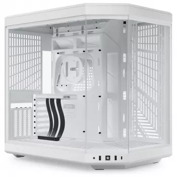 PC-behuizing HYTE Y70 midi tower wit – ondersteunt EATX, GPU tot 42,2 cm, cpu-koelerhoogte 18 cm