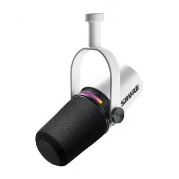 Shure MV7+-W - tafel-/zangmicrofoon met XLR/USB-C-aansluiting, wit
