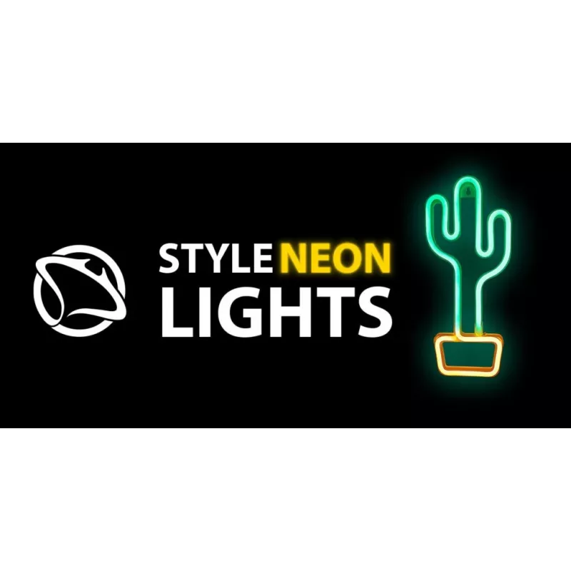 Neon Lights MANTA SNL07GN groen geel cactusstijl decoratieve LED-neonlamp
