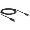 DeLOCK - USB-kabel - 5-polig Micro-USB Type-B (M) - 24-polig USB Type-C (M) - 1,0 m (USB 3.1) - zwart (83602)