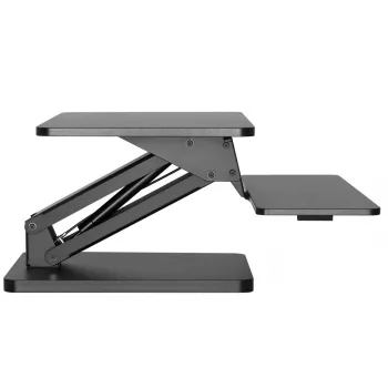 Maclean desktop-standaard voor toetsenbord, monitor of laptop, gasveer, in hoogte verstelbaar, zwart, MC-882