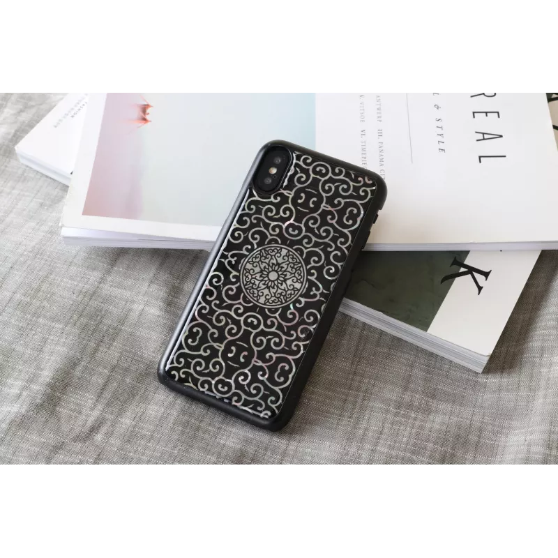 Smartphonehoesje iKins voor iPhone XS / XS S Liana — zwart