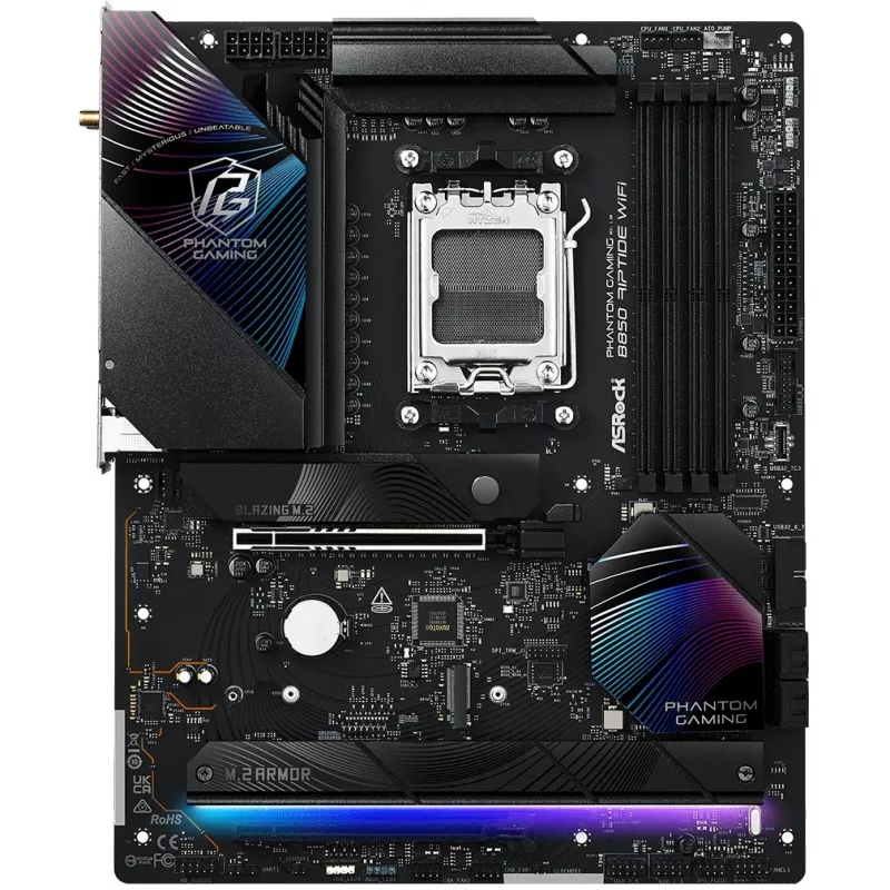 Moederbord ASRock Phantom Gaming B850 Riptide WiFi — AMD B850, socket AM5, ATX, DDR5, 4x M.2, Wi-Fi 7, 2.5Gb LAN