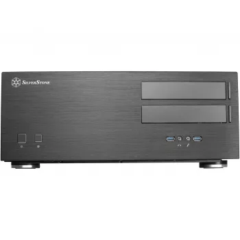 SilverStone Grandia GD08 - Desktop - SSI EEB - zonder voeding - zwart - USB/audio