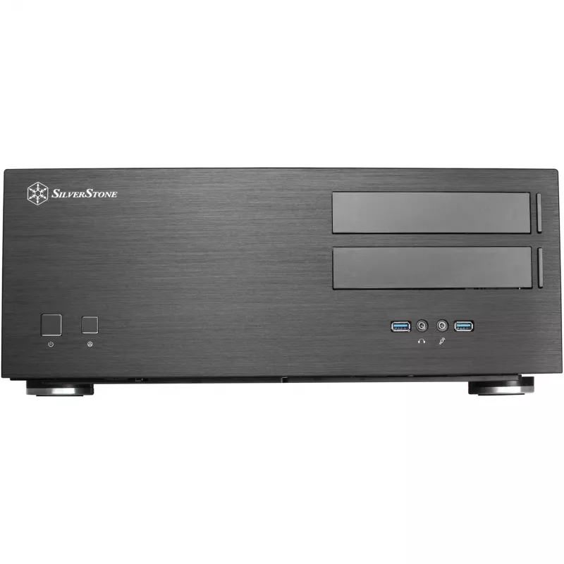 SilverStone Grandia GD08 - Desktop - SSI EEB - zonder voeding - zwart - USB/audio