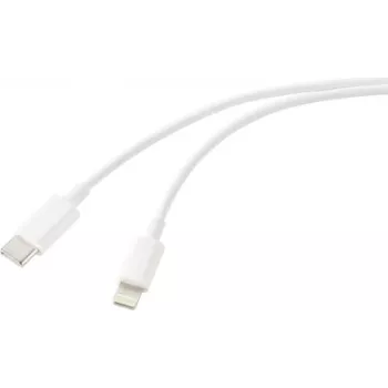 Renkforce USB-kabel USB 2.0 USB-C stekker Apple Lightning stekker wit (RF-6857550)