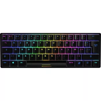 Sharkoon SGK50 S4 toetsenbord gaming USB AZERTY Frans zwart 60% RGB LED