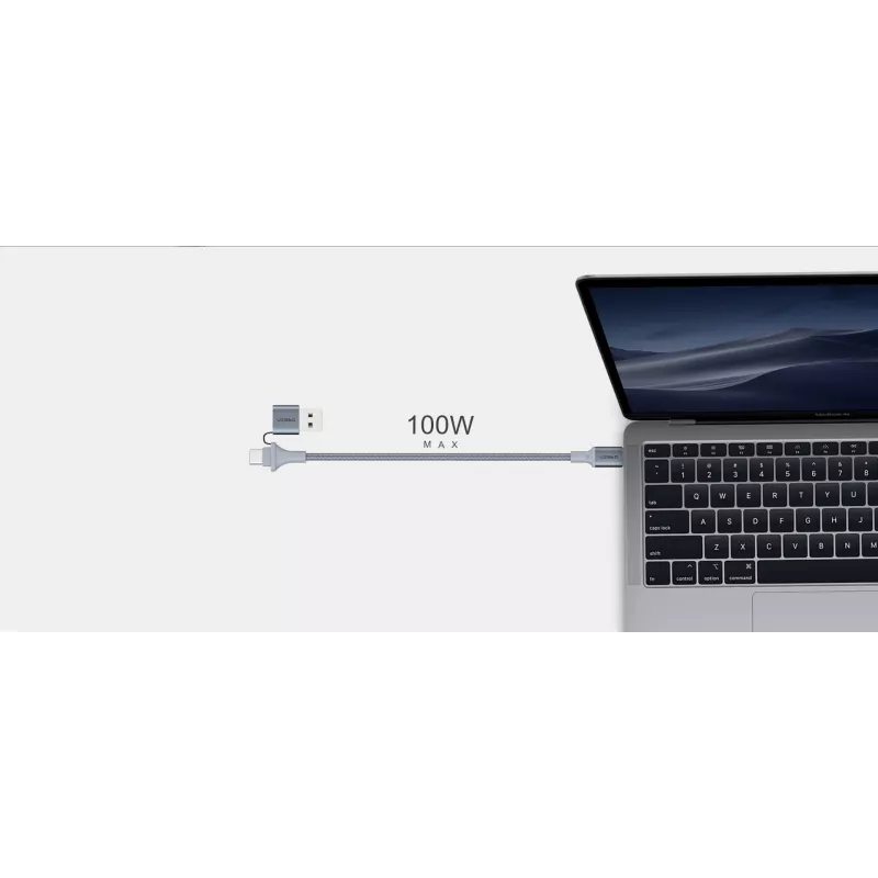 USB Type-C 2-in-1-kabel Orsen S8, 5A, 1,5 m (snelladen/data)