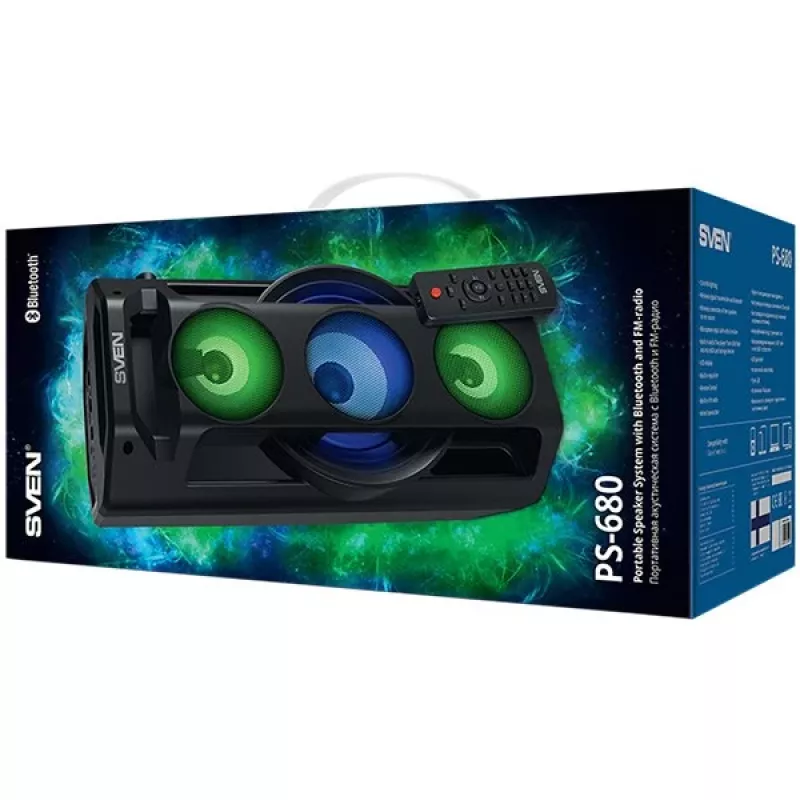 SVEN PS-680 Bluetooth-luidspreker 65W, FM, karaoke