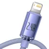 Baseus Crystal Shine kabel USB naar Lightning, 2,4A, 2m (paars)