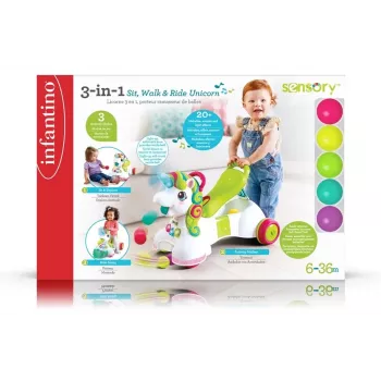 Ride-on, Pusher 3in1 - eenhoorn