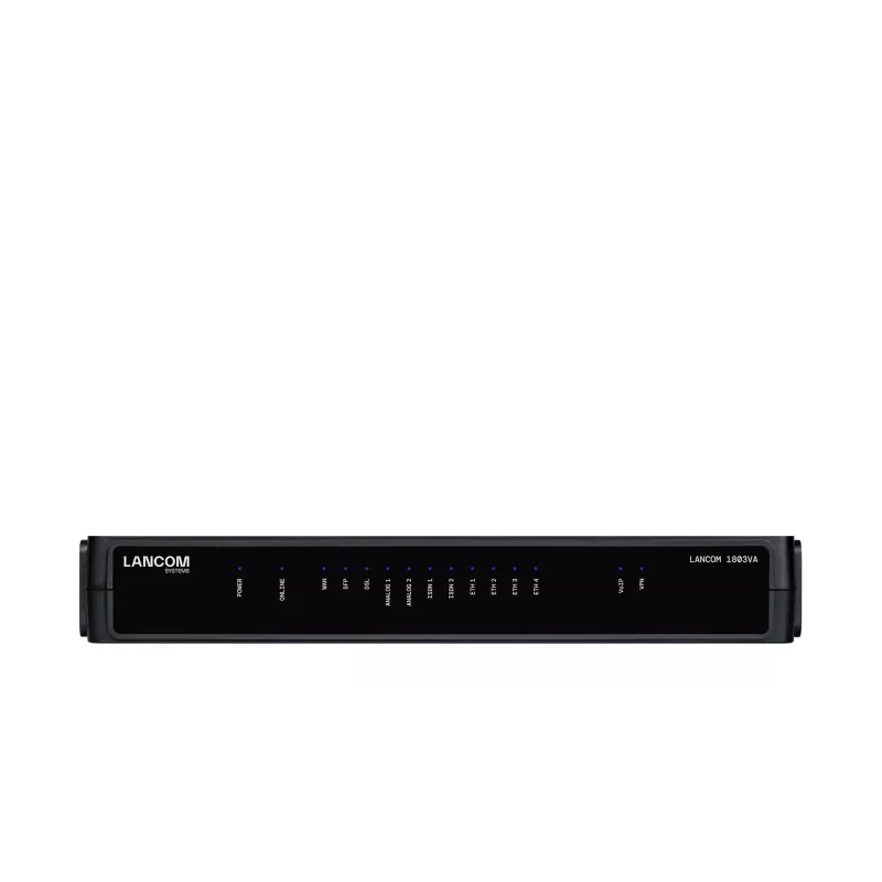 Router LANCOM 1803VA zwart 1 ventilator SNMP Ethernet 10 100 1000 Mbit/s