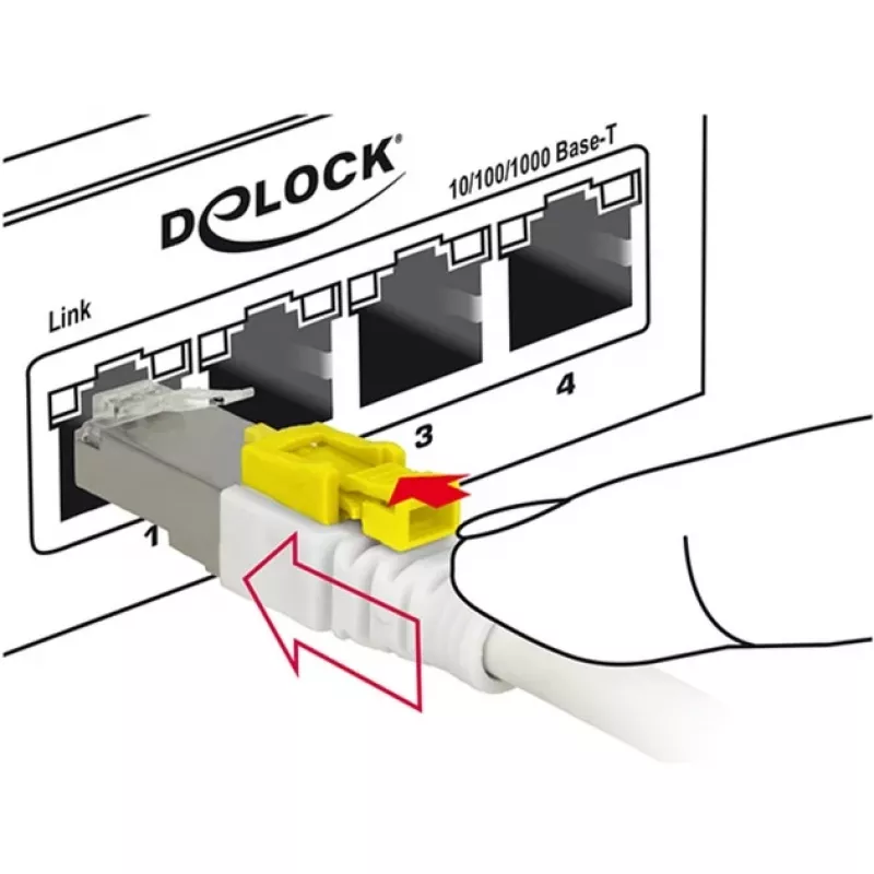 Netwerkkabel DeLOCK 85335 RJ-45 Cat6a 5m wit