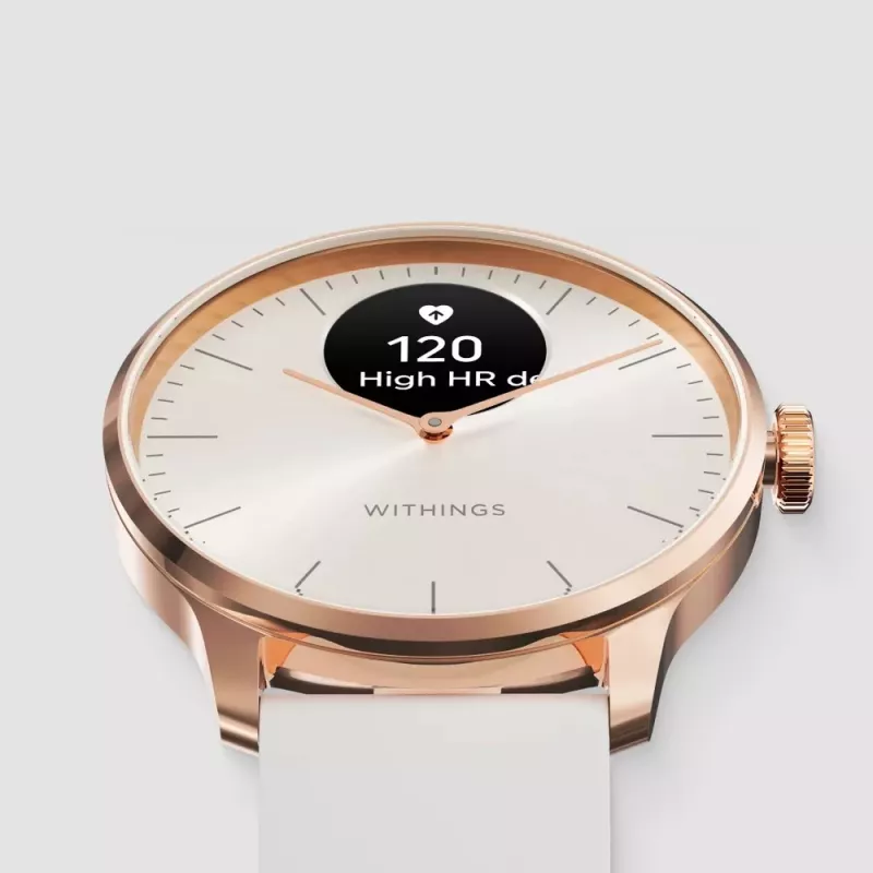 Hybride smartwatch Withings ScanWatch Light goud wit
