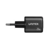 Wandlader Unitek P1128ABK01-EU – 2-poorts GaN USB‑C & USB‑A, totaal 20W, zwart