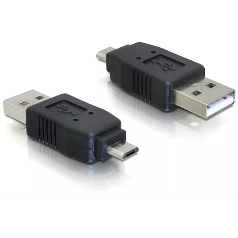 Adapter USB Micro-B-stekker naar USB 2.0 A-stekker DeLOCK 65036 zwart