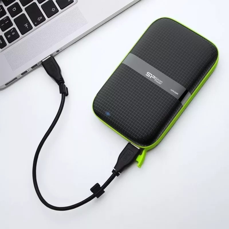 SILICON POWER Armor A60 - harde schijf - 4TB - extern (draagbaar) - 2.5 (6,4 cm) - USB3.0 - zwart (SP040TBPHDA60S3K)