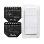 Shelly WiFi Controller Set Shutter BLU RC Button 4 — slim relais voor rolluiken en jaloezieën