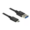 DeLOCK Premium - USB-kabel - 24-pins USB Type-C (m) - naar - 9-pins USB Type-A (m) - 1,0 m (USB 3.1 Gen2) - zwart (83983)