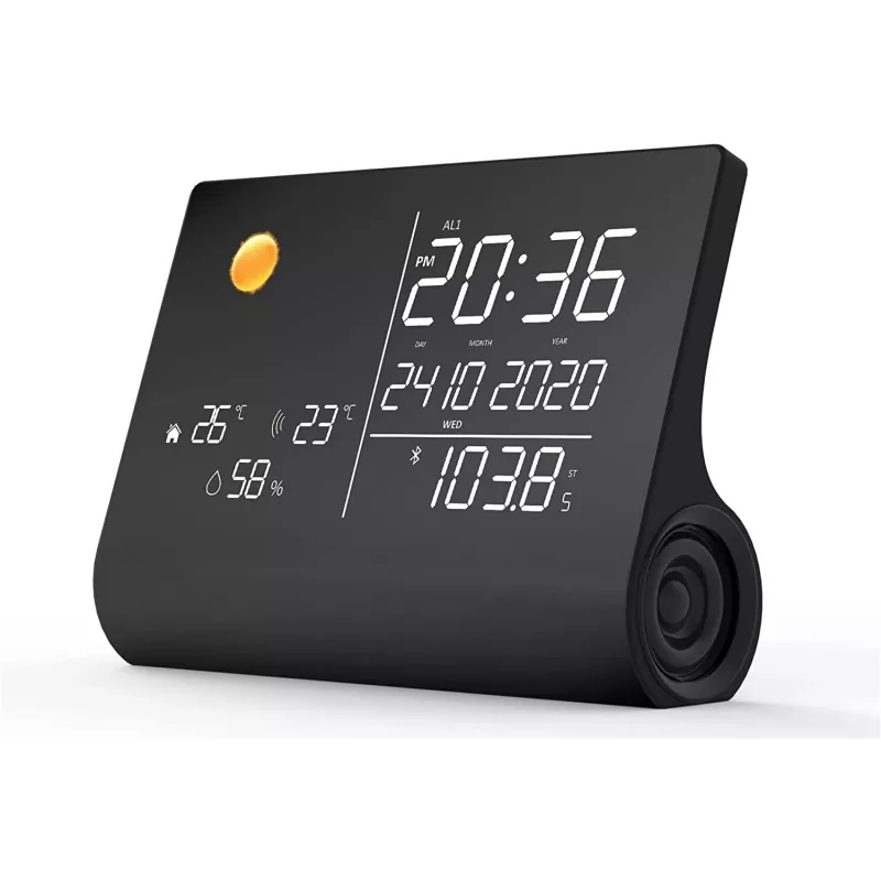 Nasa WSP1300 Zwart weerstation/luidspreker BT