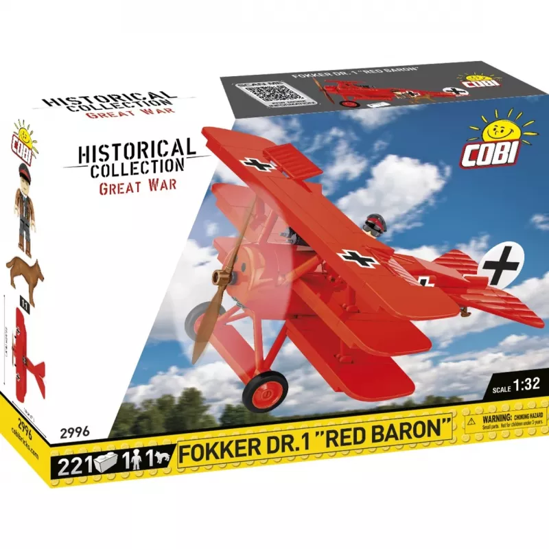 Blocks Fokker DR.1 Red Baron 221 bouwstenen