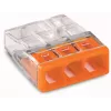 Wago 2273-203 kabelverbinder/verdeler oranje, transparant