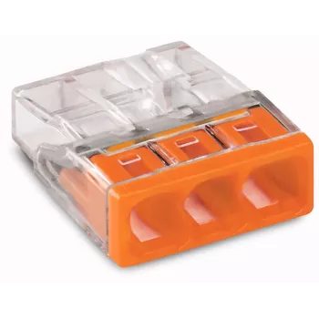 Wago 2273-203 kabelverbinder/verdeler oranje, transparant