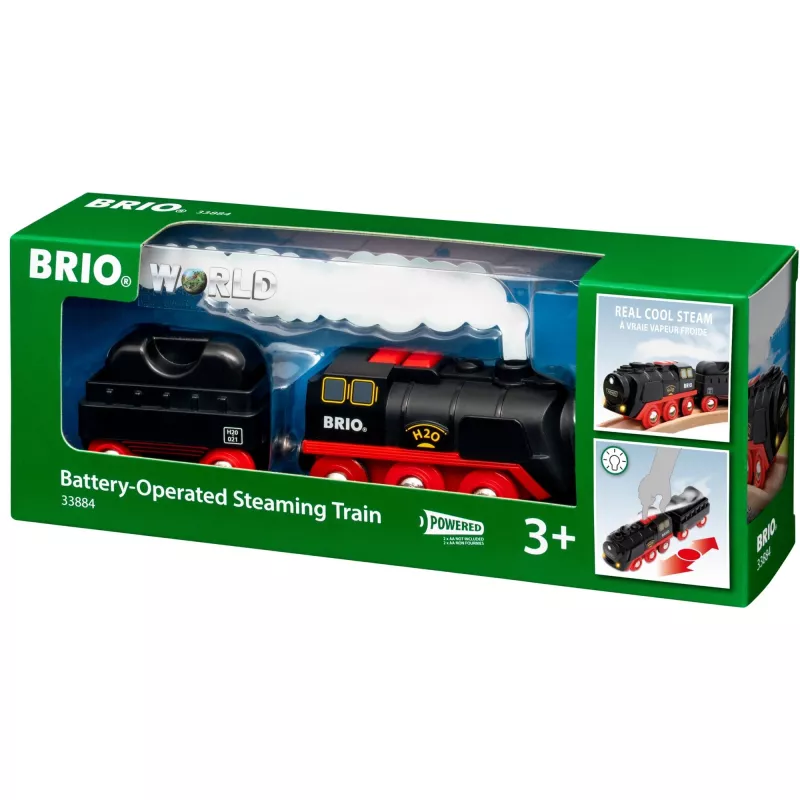 Brio batterij-aangedreven stoomlocomotief met watertank, vanaf 3 jaar