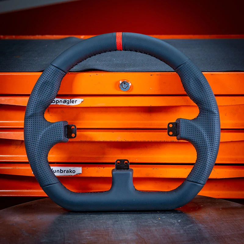 Asetek SimSports GT Rim - Closed D, leer - zwart