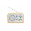 Denver TR-63LW radio personal analoog bamboe, zilver