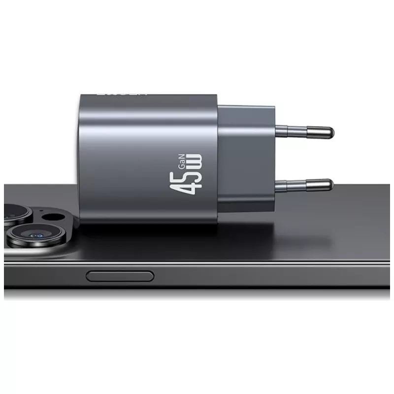 Oplader T66 45W CC290 GaN snelladen zilver