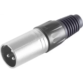 XLR-connector ShiverPeaks BS55002-R – 3-polig, rode metalen behuizing