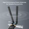 Wi‑Fi 6 Bluetooth PCIe-adapter TP‑LINK Archer TX10E AX900 — PCIe‑kaart, AX900 Wi‑Fi 6, Bluetooth
