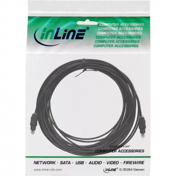 InLine Optische audiokabel Toslink male/male, 15 m, zwart (89916)