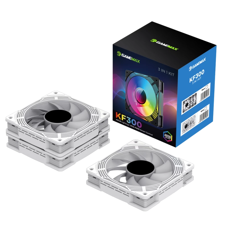 Gamemax | behuizingsventilator | KF300 BK | wit