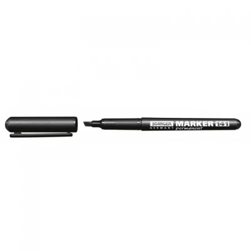 Permanentmarker Stanger M141, zwarte inkt, 1–3 mm punt
