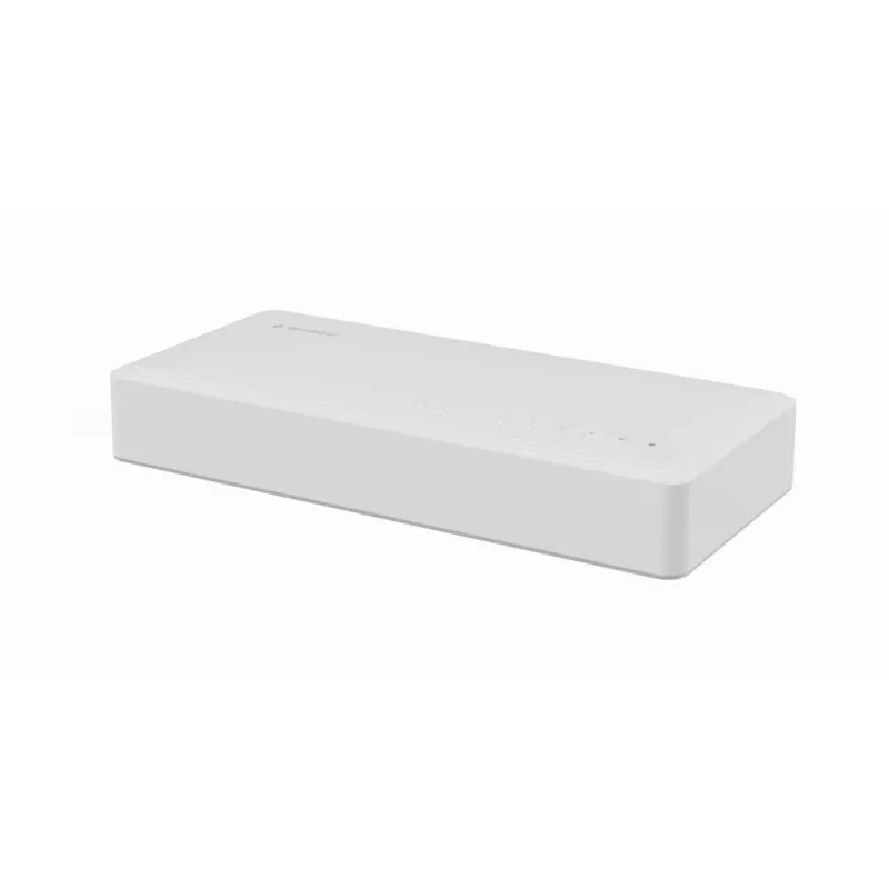 Unmanaged switch GEMBIRD NSW-G8-01 – 8× Gigabit Ethernet (10/100/1000), wit, DC 5V
