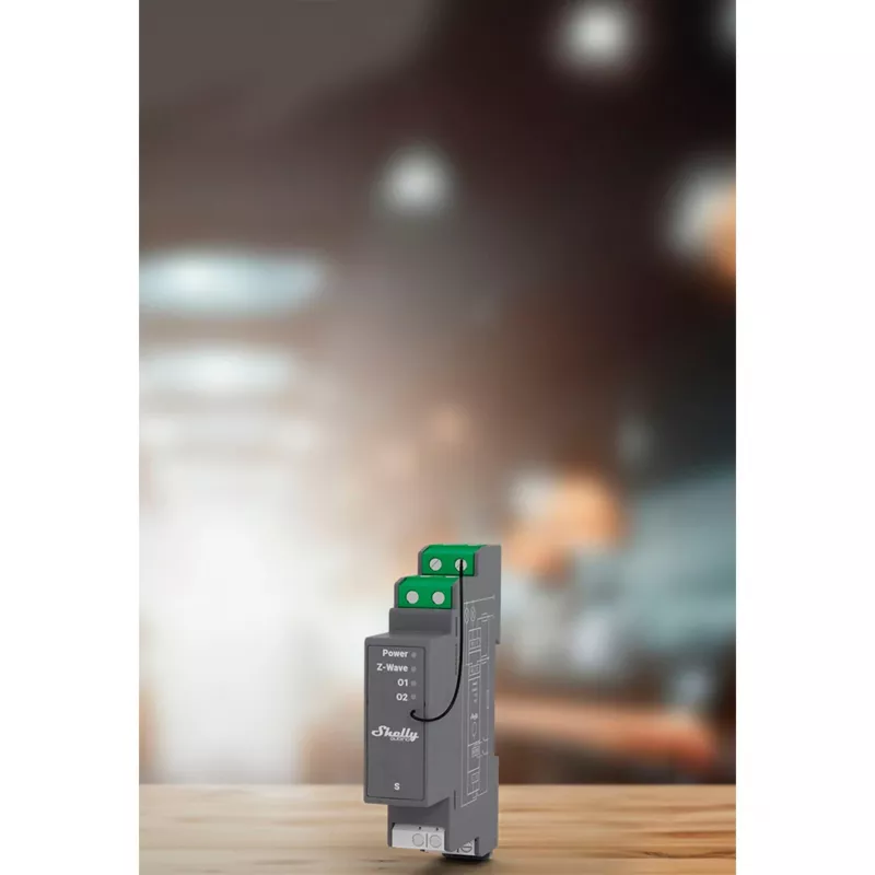 Halfgeleiderrelais Shelly Wave Pro 2 2-kanaals 25 A 110-240 V DIN-rail, 868,4 MHz