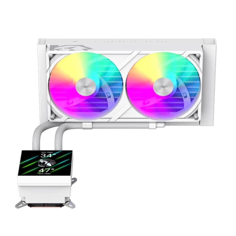 Gamemax CPU-vloeistofkoeler | GLACIER 240 LCD WH | Intel, AMD